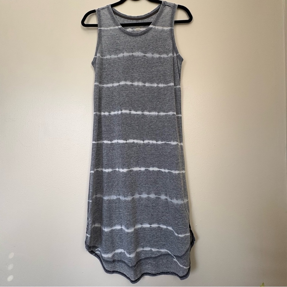 Jockey Gray Tie-Dye Sleeveless Midi Dress Size Small
